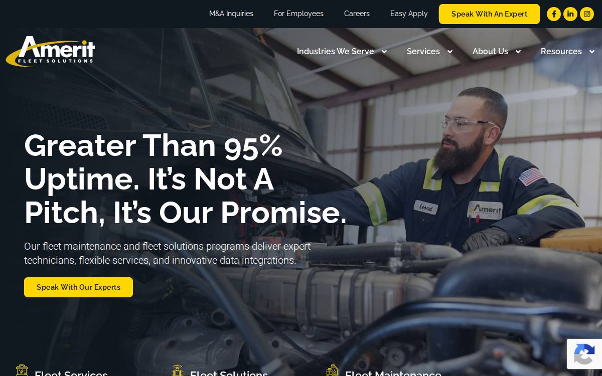 Amerit Fleet Solutions website preview