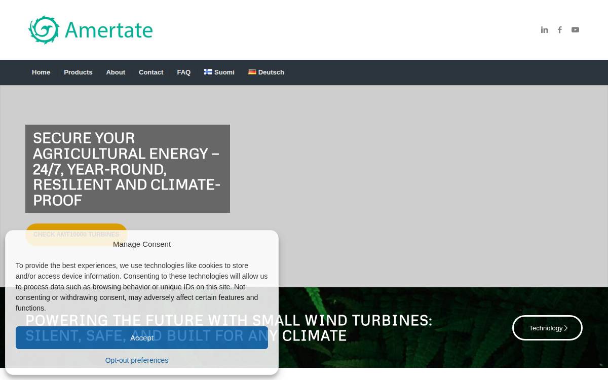 Amertate website preview