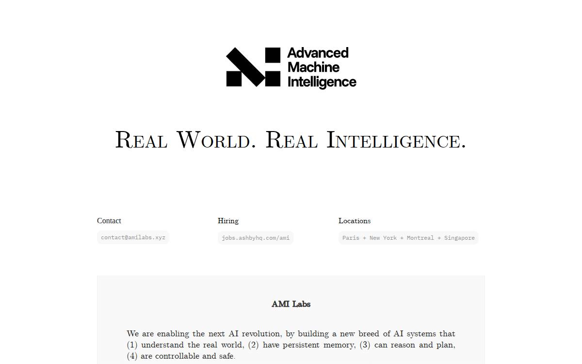 AMI Labs website preview