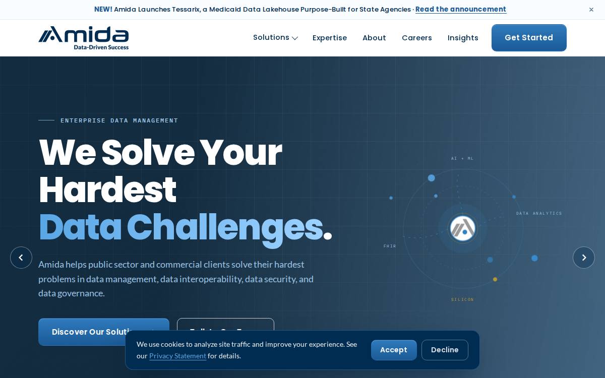 Amida Technology Solutions website preview