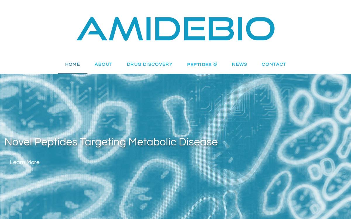 AmideBio website preview