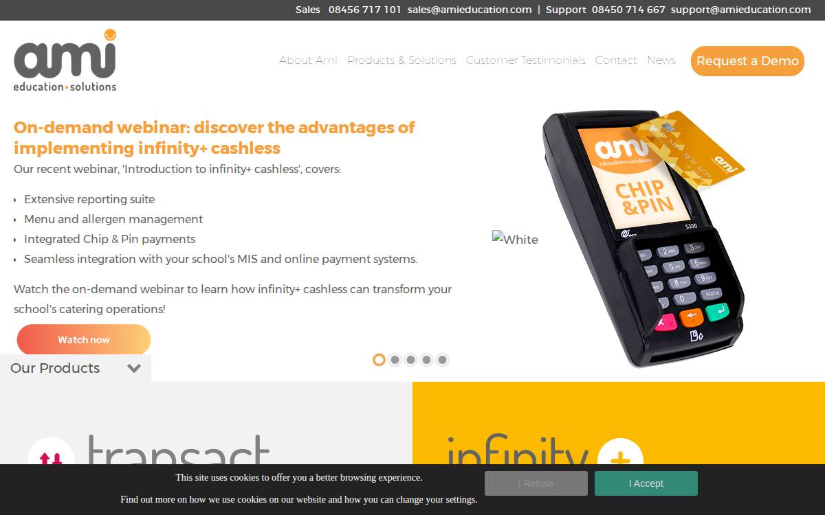 Amieducation website preview
