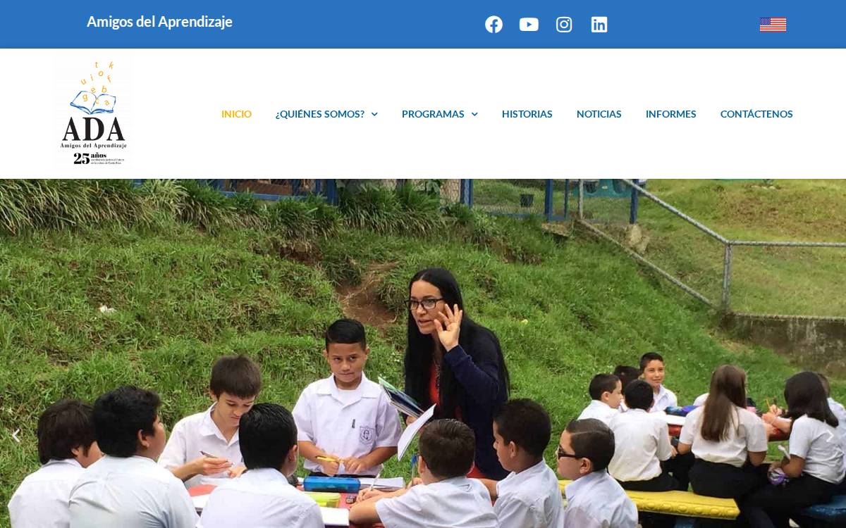 Amigos del Aprendizaje website preview