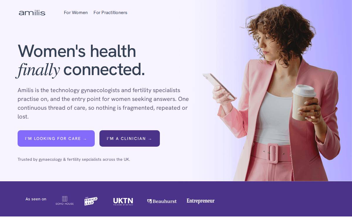 Amilis website preview