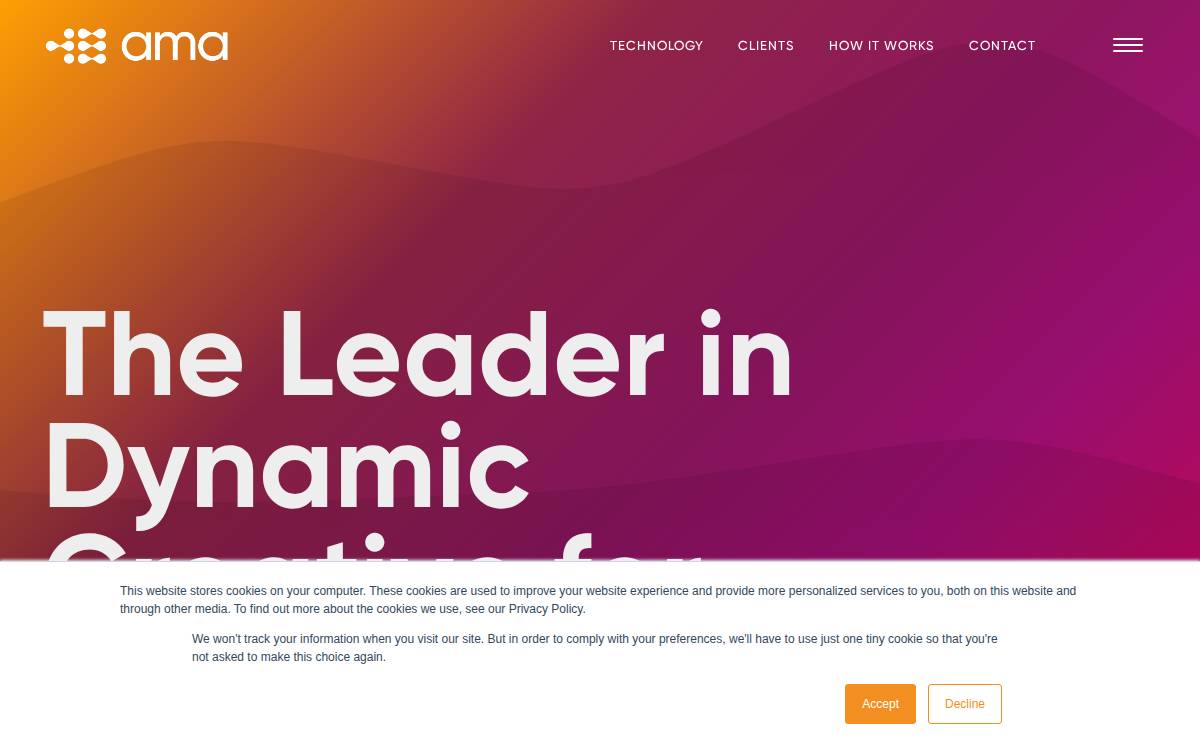 Amillionads website preview