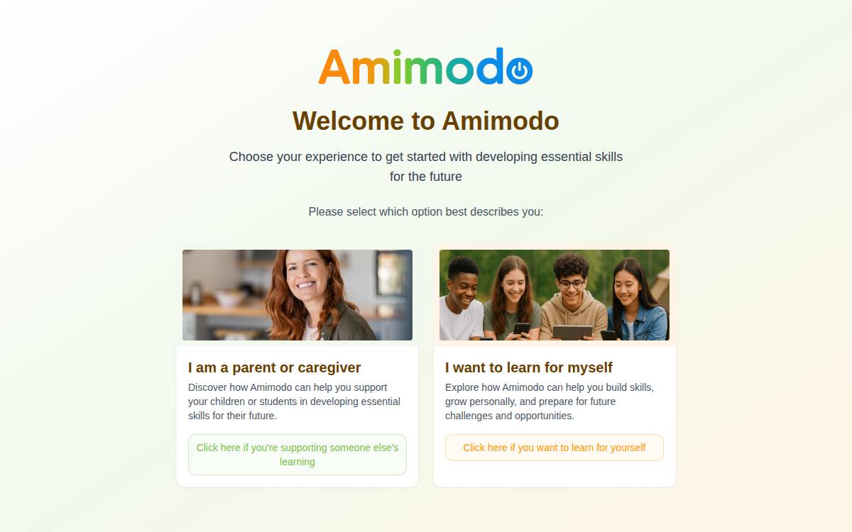 Amimodo website preview