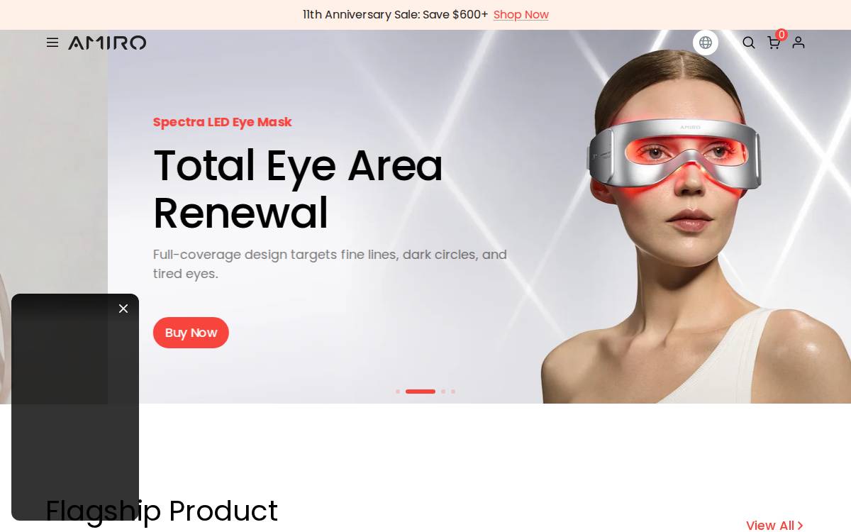 Amirobeauty website preview