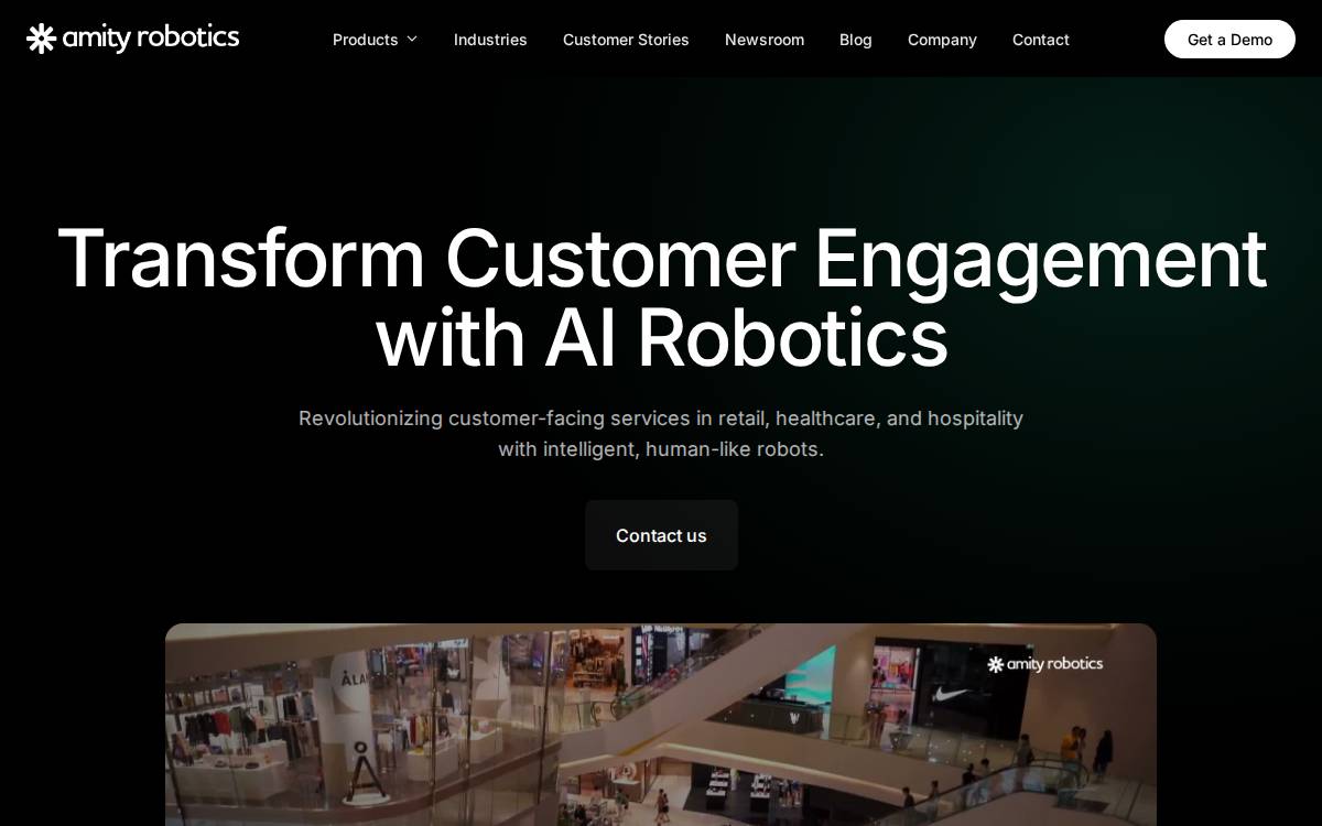 Amity Robotics PTE.LTD website preview