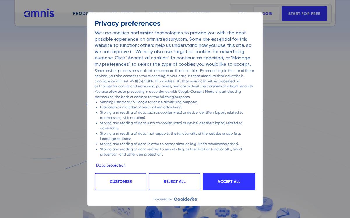 Amnistreasury website preview