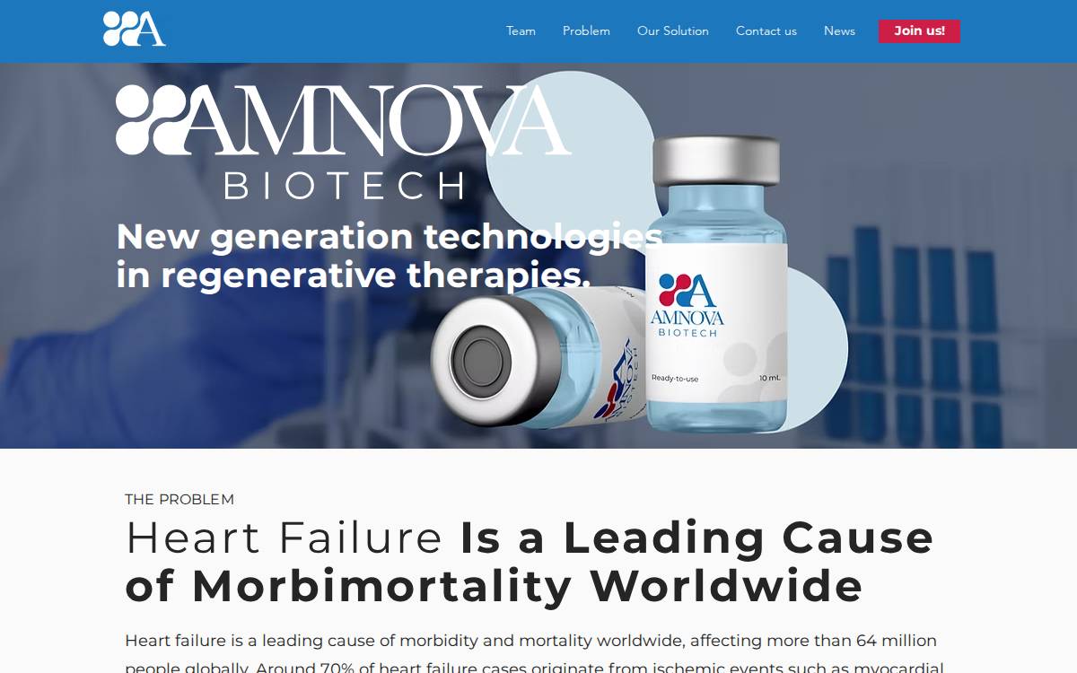 Amnova Biotech website preview