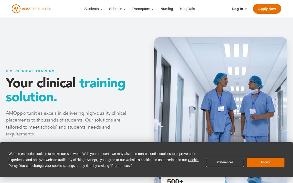 AMOpportunities website preview