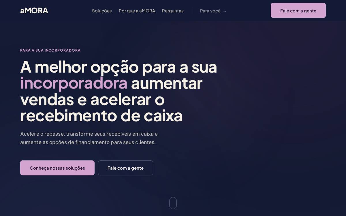 aMORA website preview