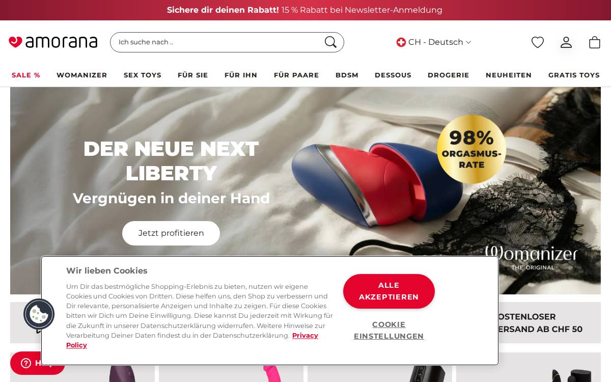 Amorana website preview