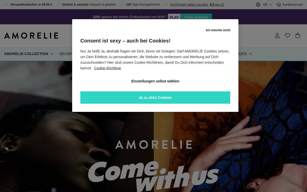 Amorelie website preview