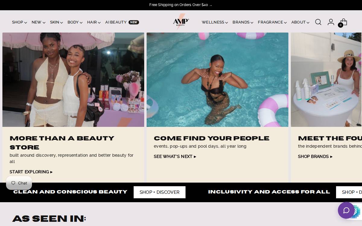 AMP Beauty website preview