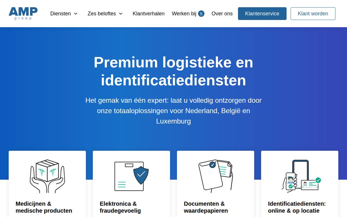 AMP Groep website preview