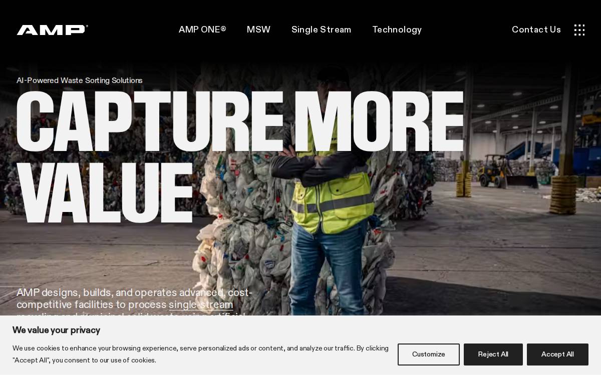 AMP Sortation website preview