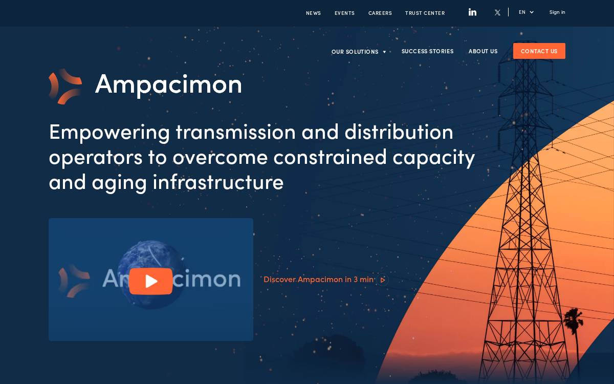 Ampacimon website preview