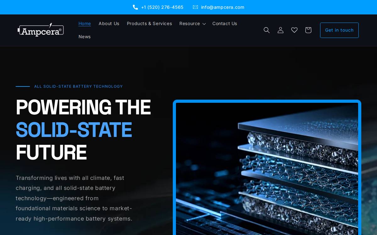 Ampcera website preview