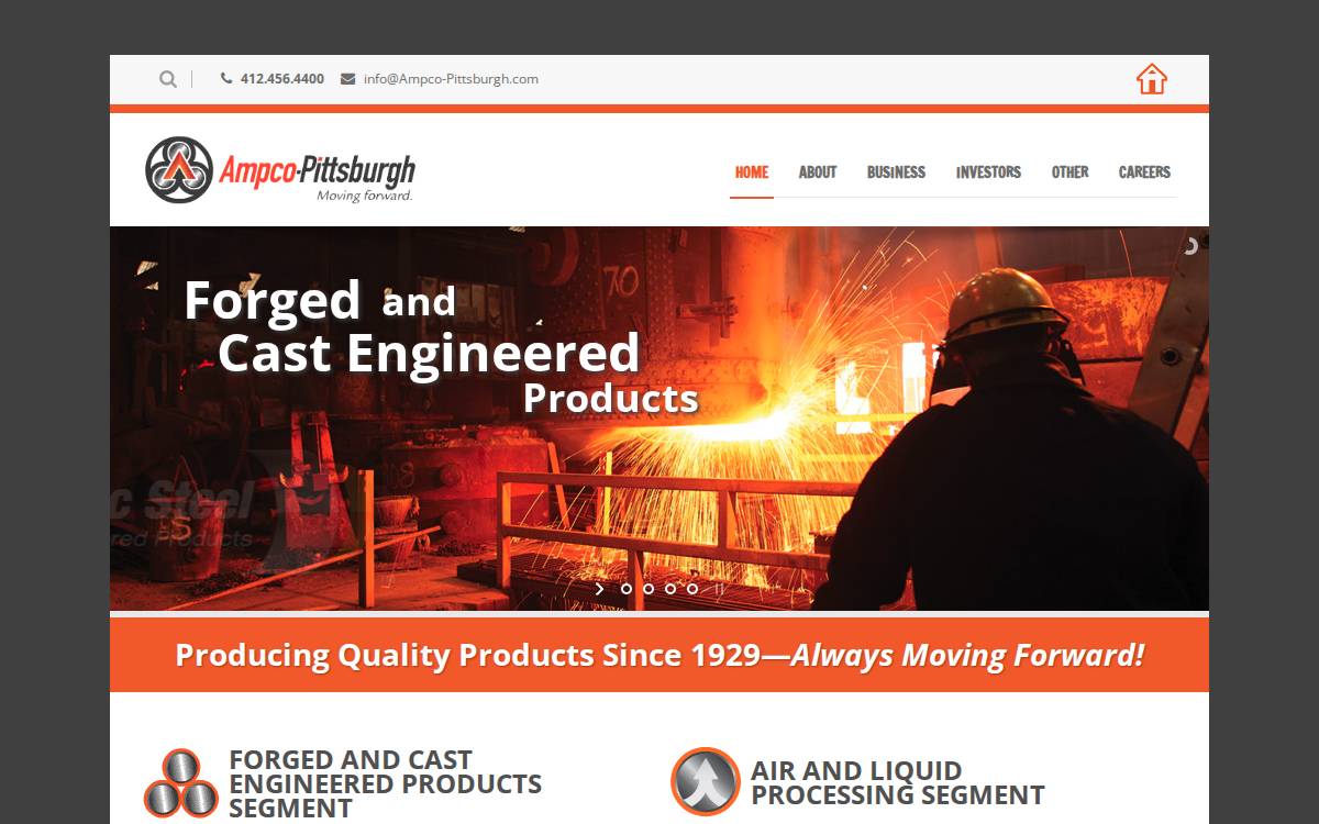 Ampco-Pittsburgh website preview