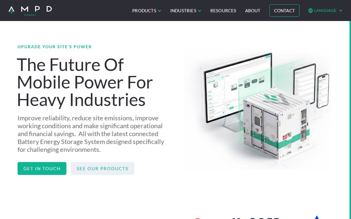 Ampd Energy website preview