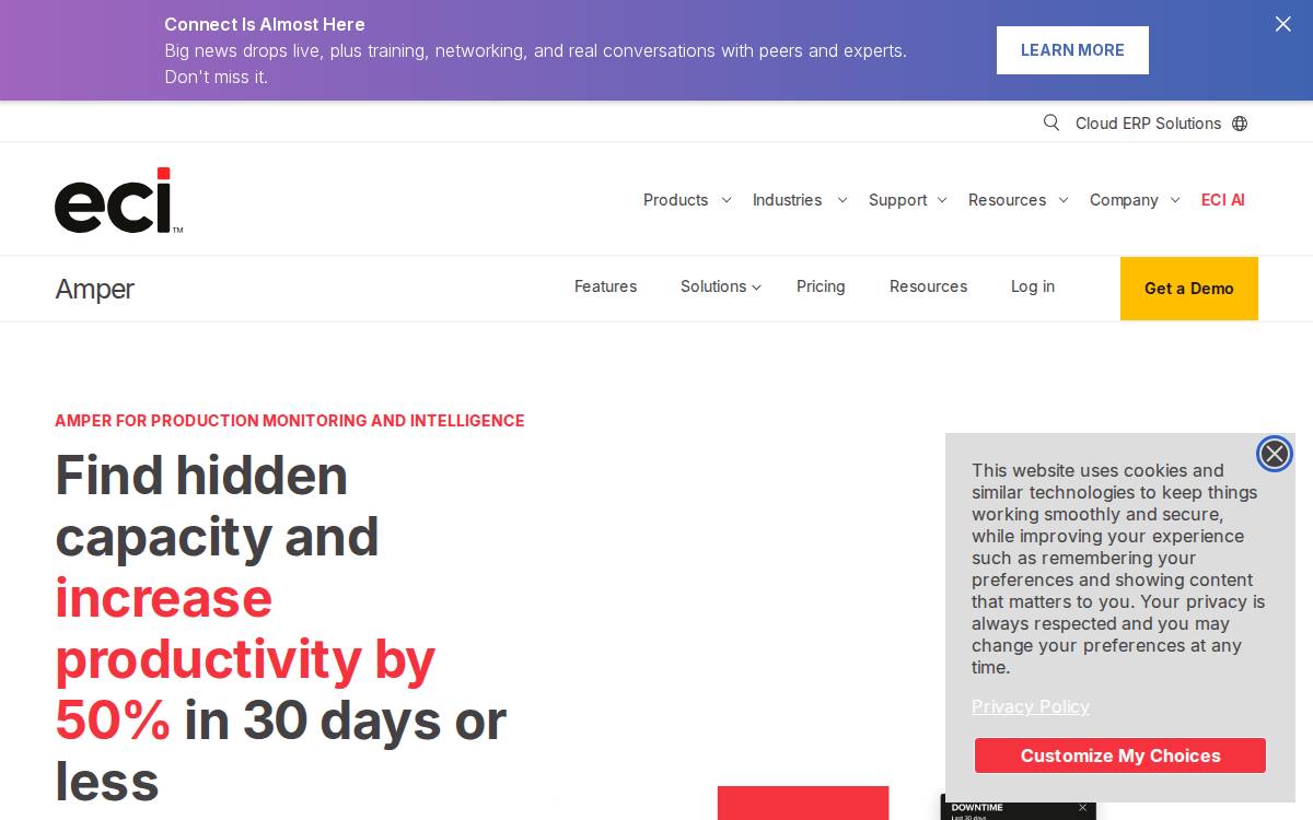 Amper website preview