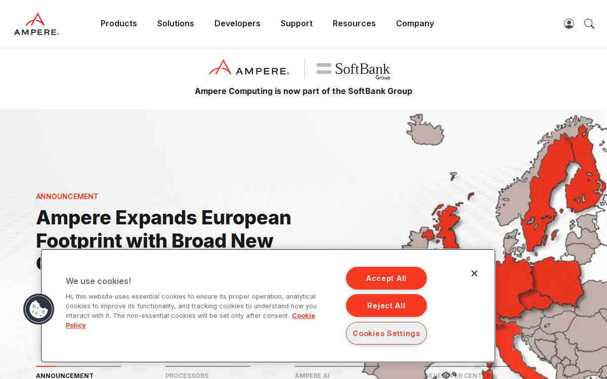 Ampere Computing Holdings LLC Website website preview