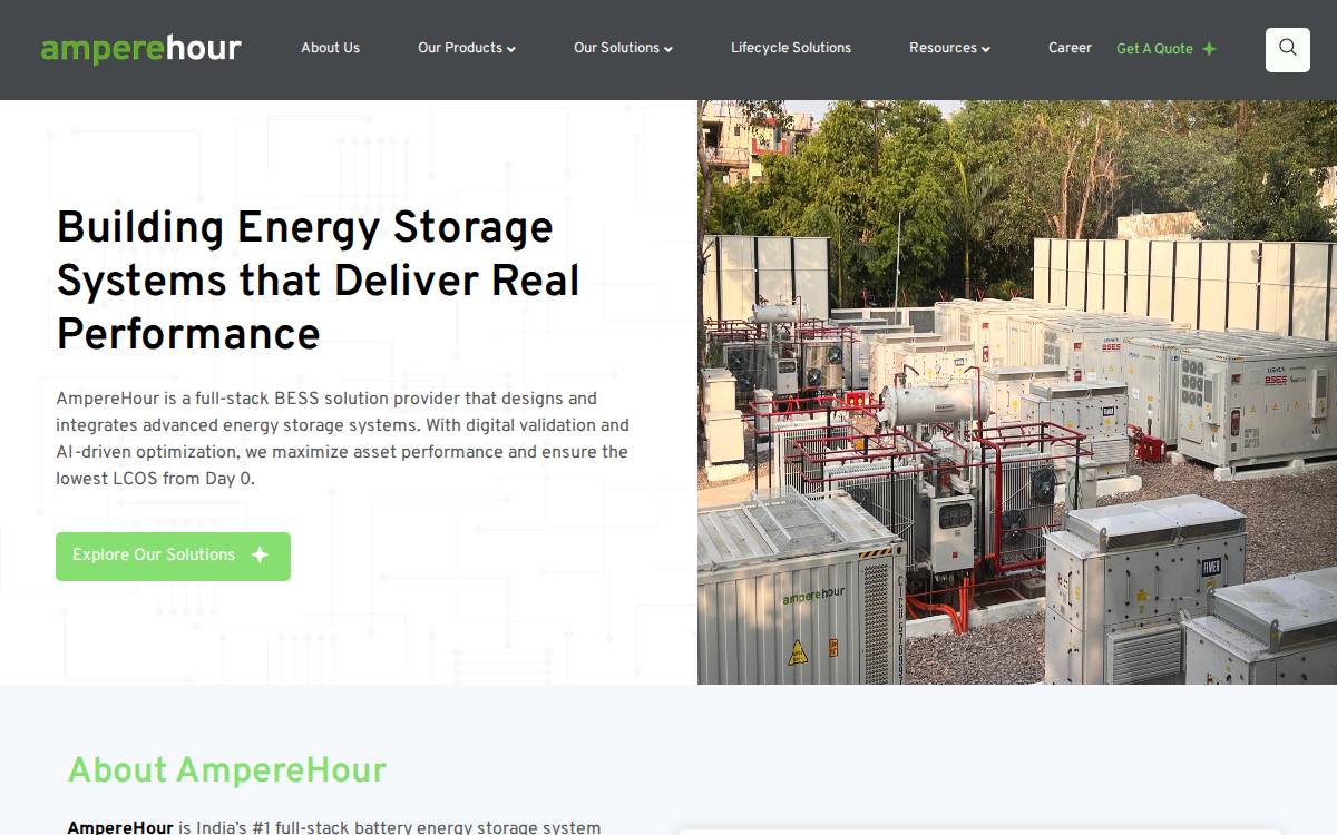AmpereHour Energy website preview