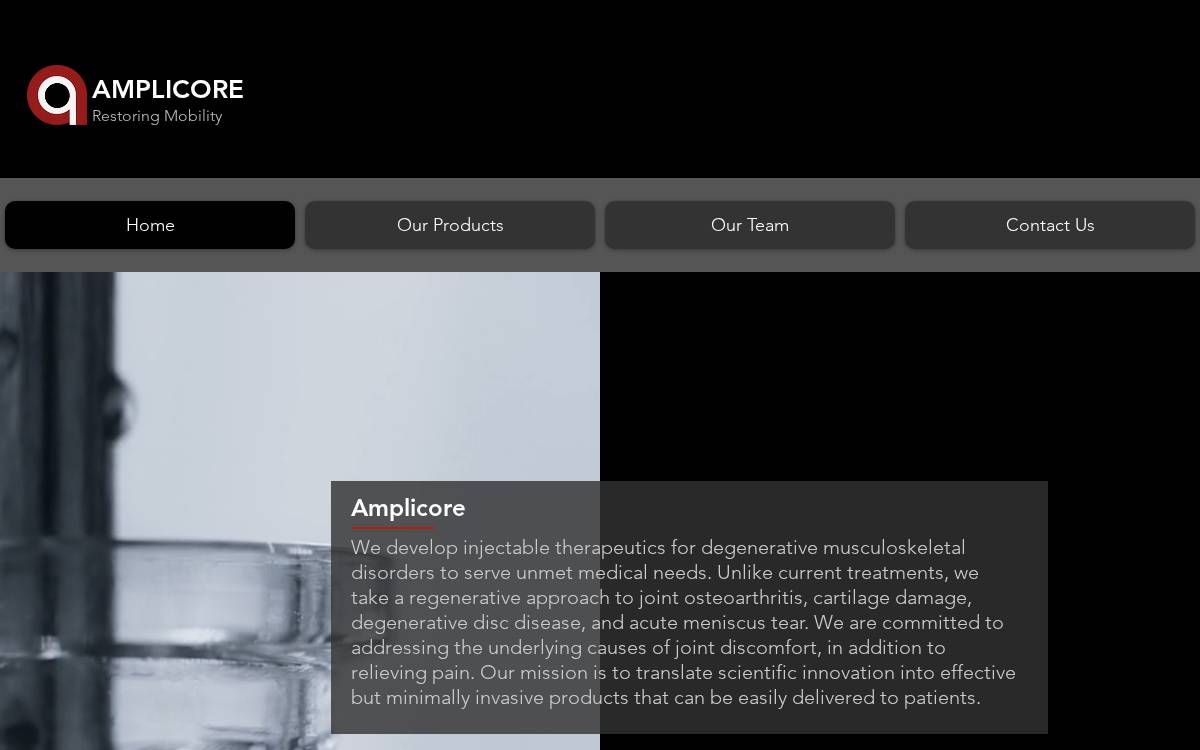 Amplicorepharma website preview
