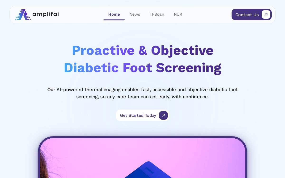 AmplifAI Health website preview