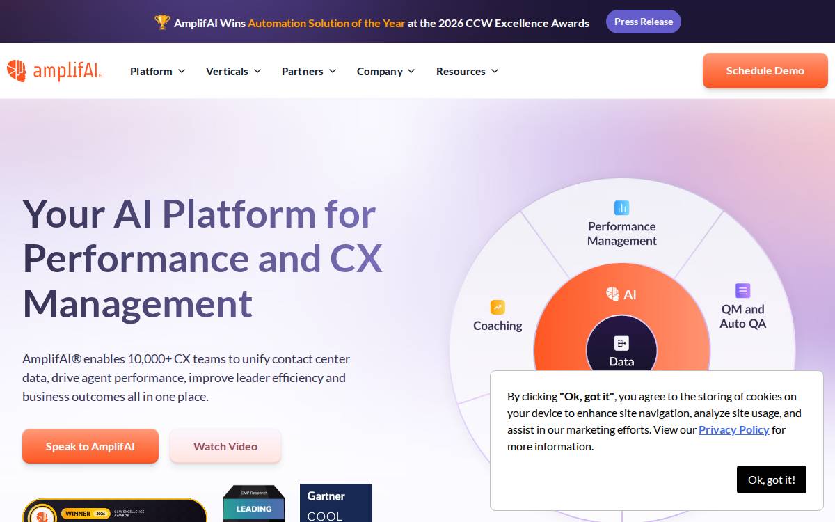 AmplifAI website preview