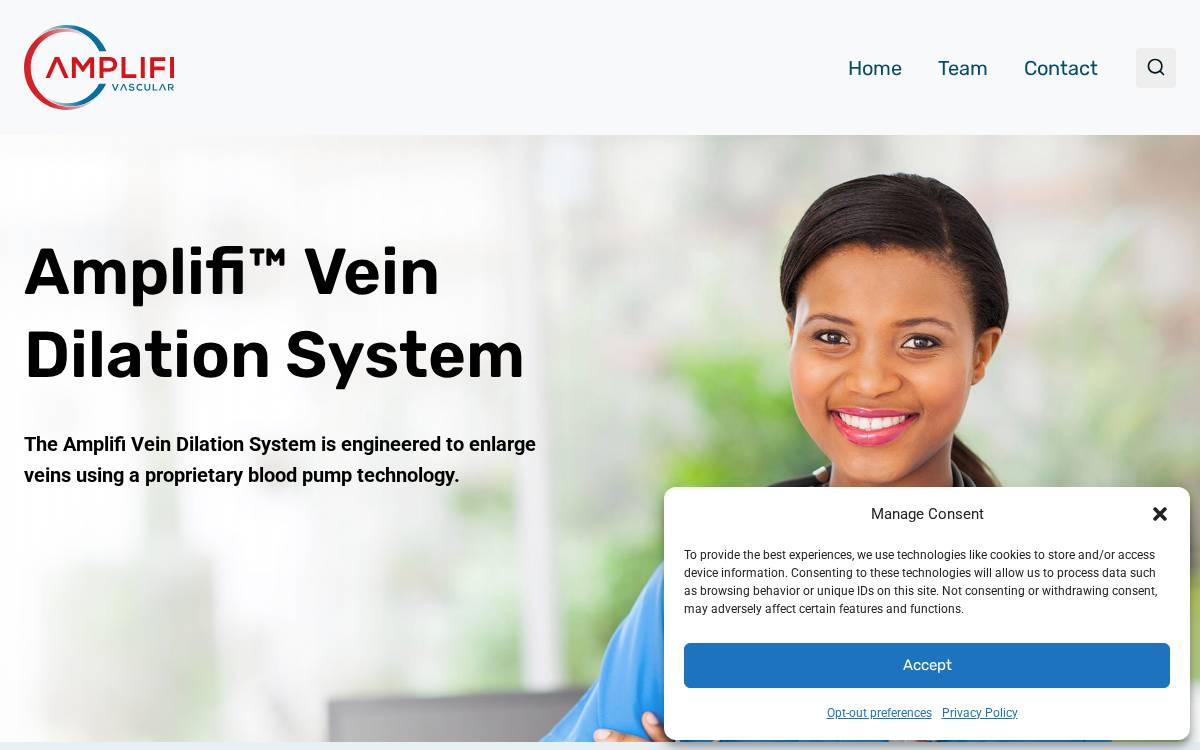Amplifi Vascular website preview