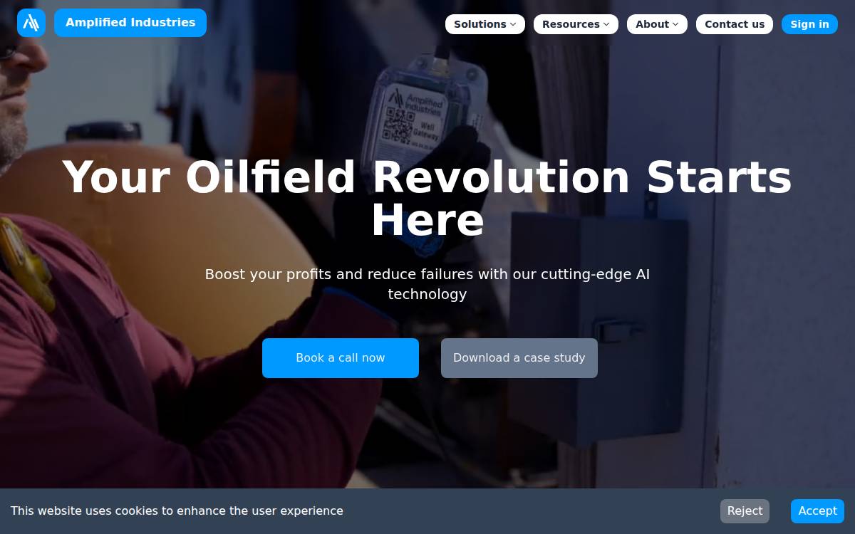 Amplified Industries website preview