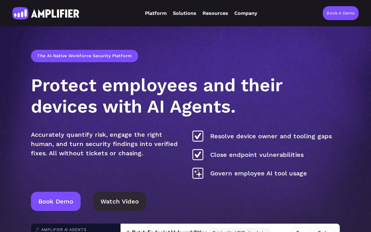 Amplifier Security website preview