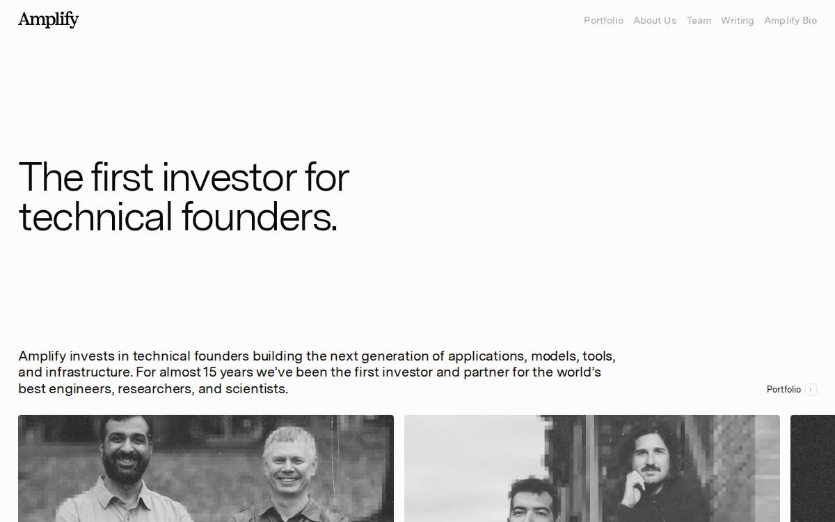 Amplify Partners website preview