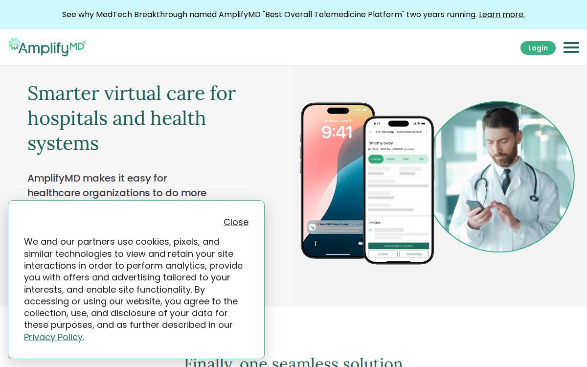 AmplifyMD website preview