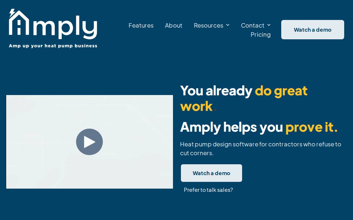 Amply Energy website preview