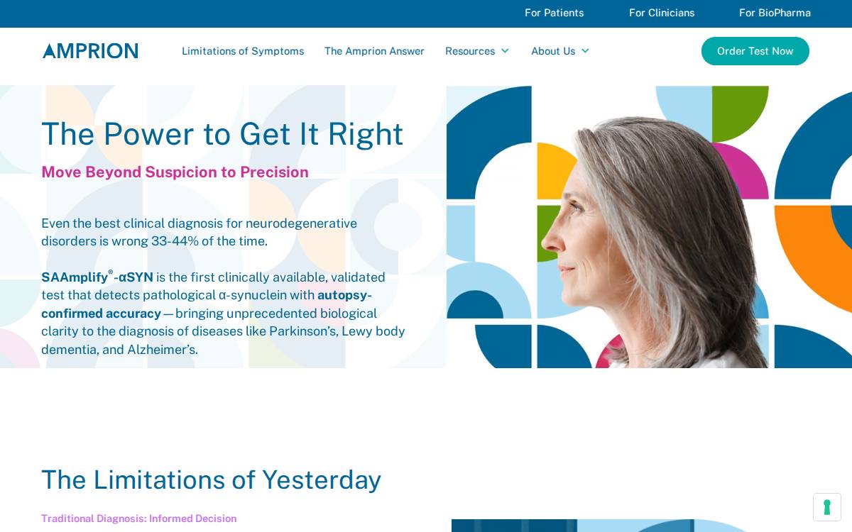 Ampriondx website preview