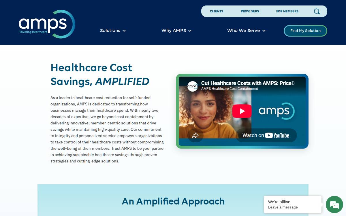 Amps website preview