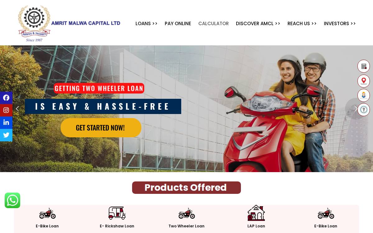 Amrit Malwa Capital website preview
