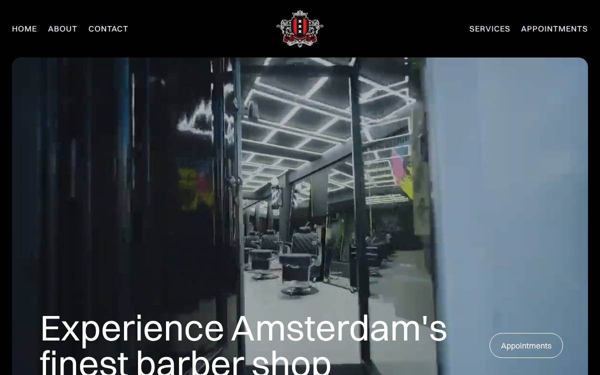 Amsterdam Barber Company website preview