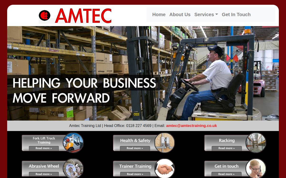 Amtec Training Limited website preview
