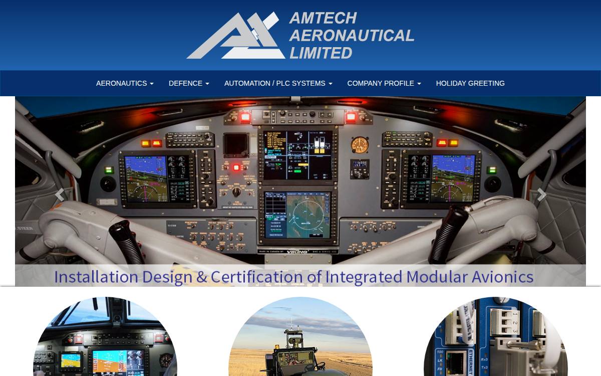 Amtech Aeronautical Limited website preview