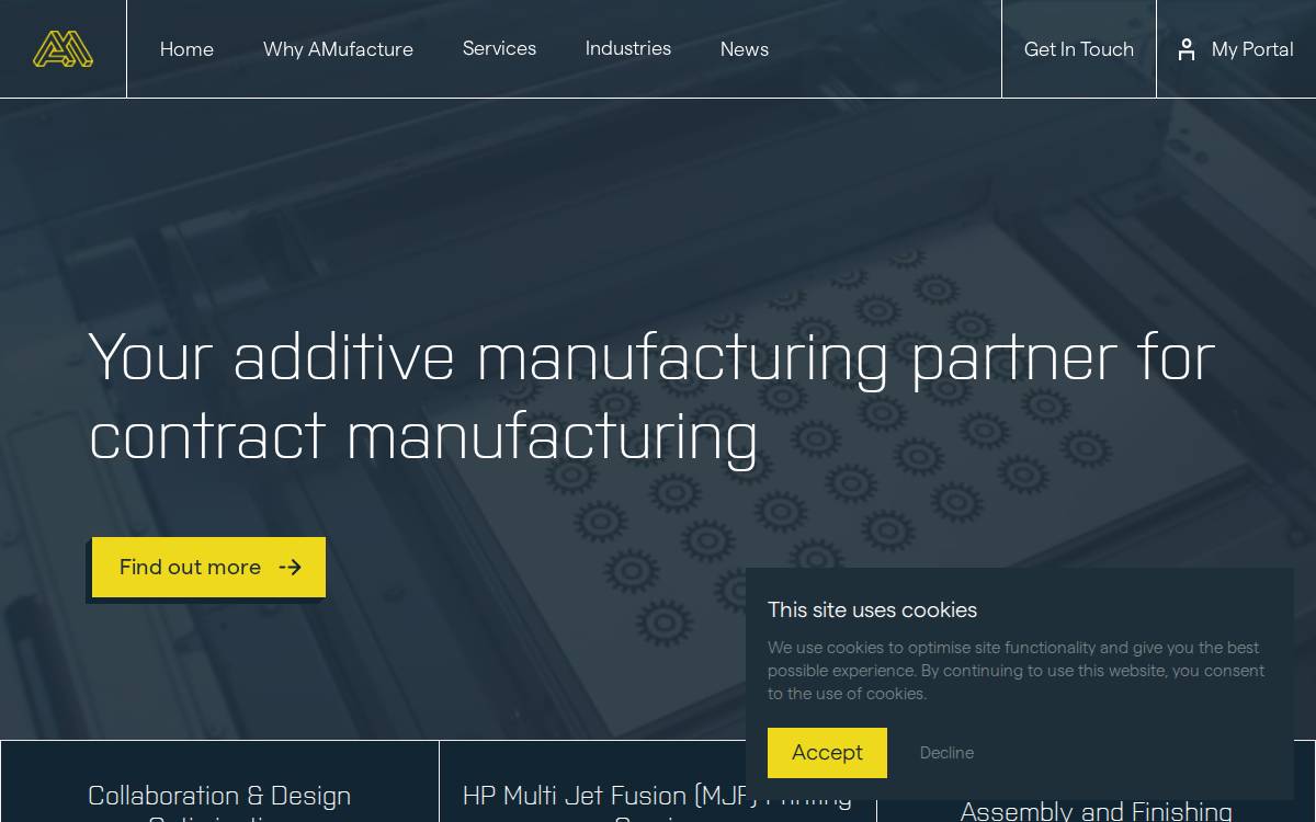 Amufacture website preview