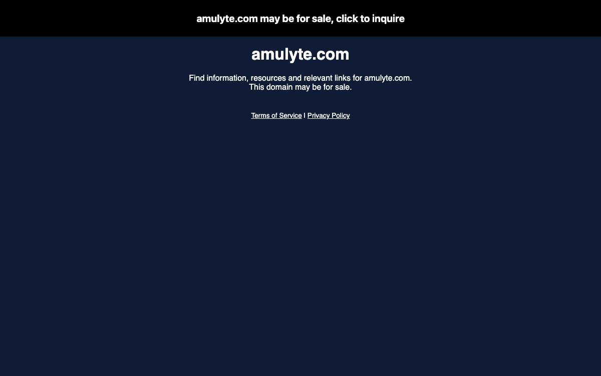 Amulyte website preview