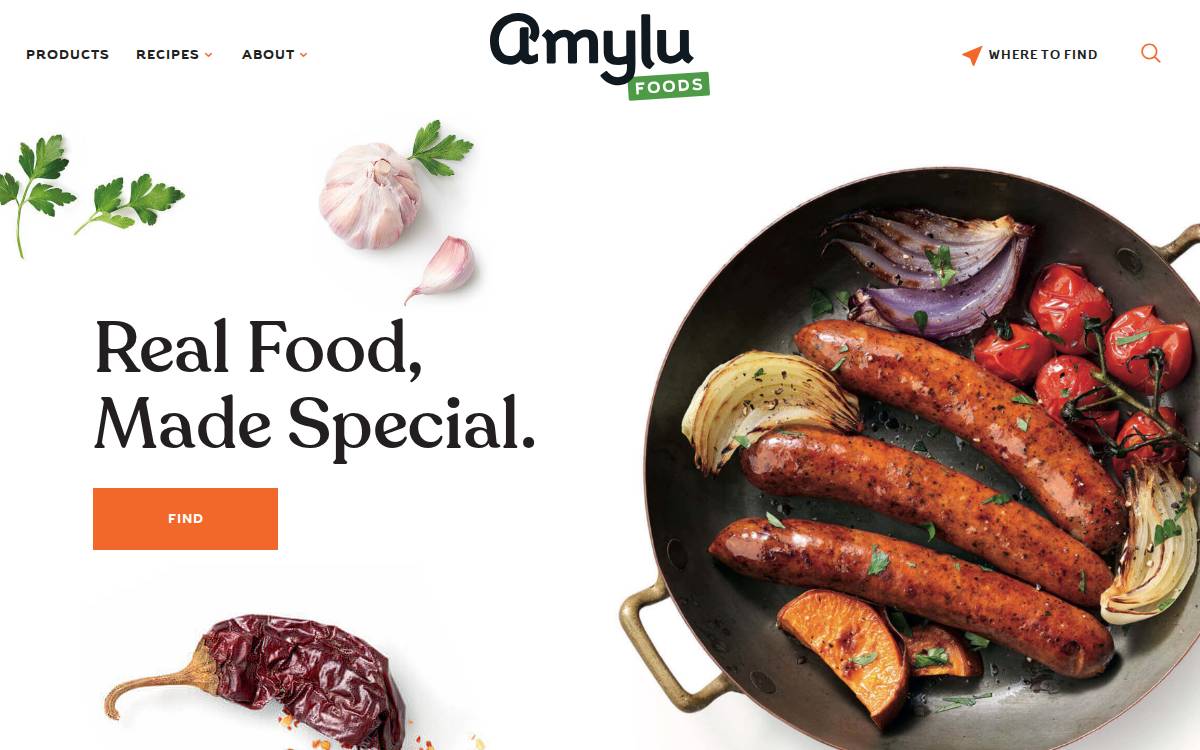 Amylu Foods website preview