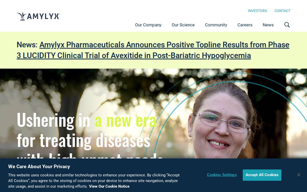 Amylyx website preview