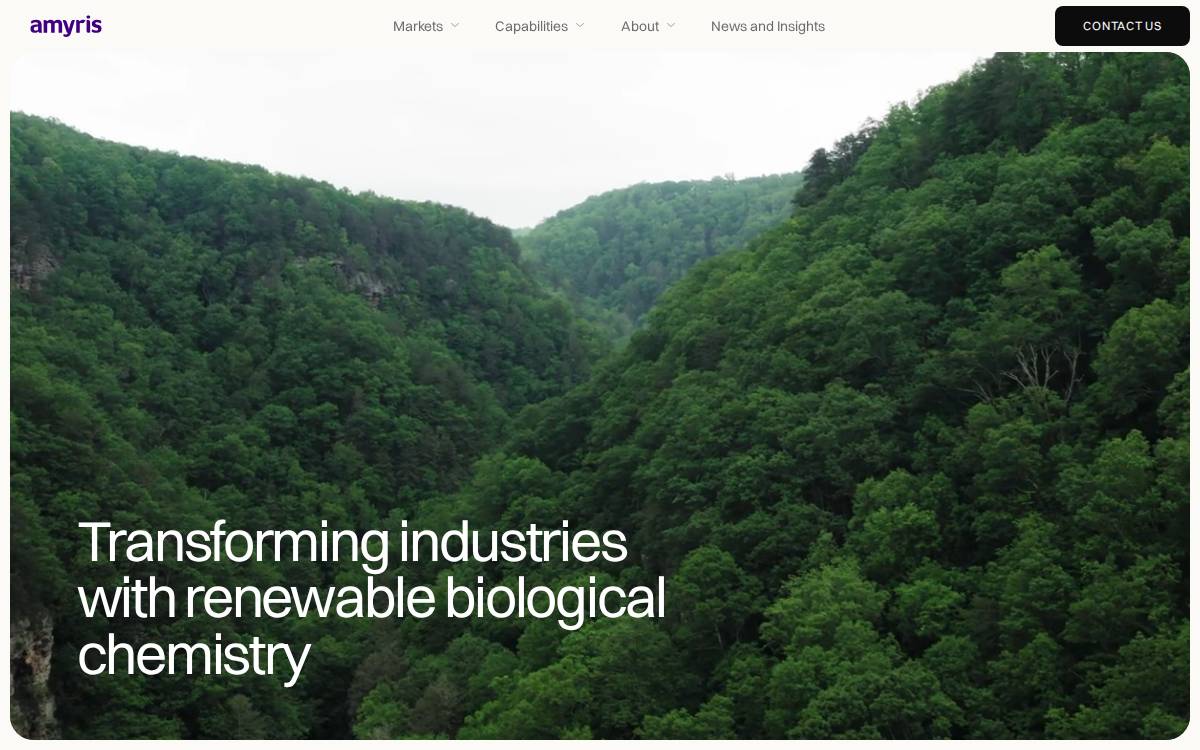 Amyris website preview