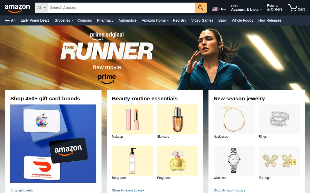 Amzn website preview