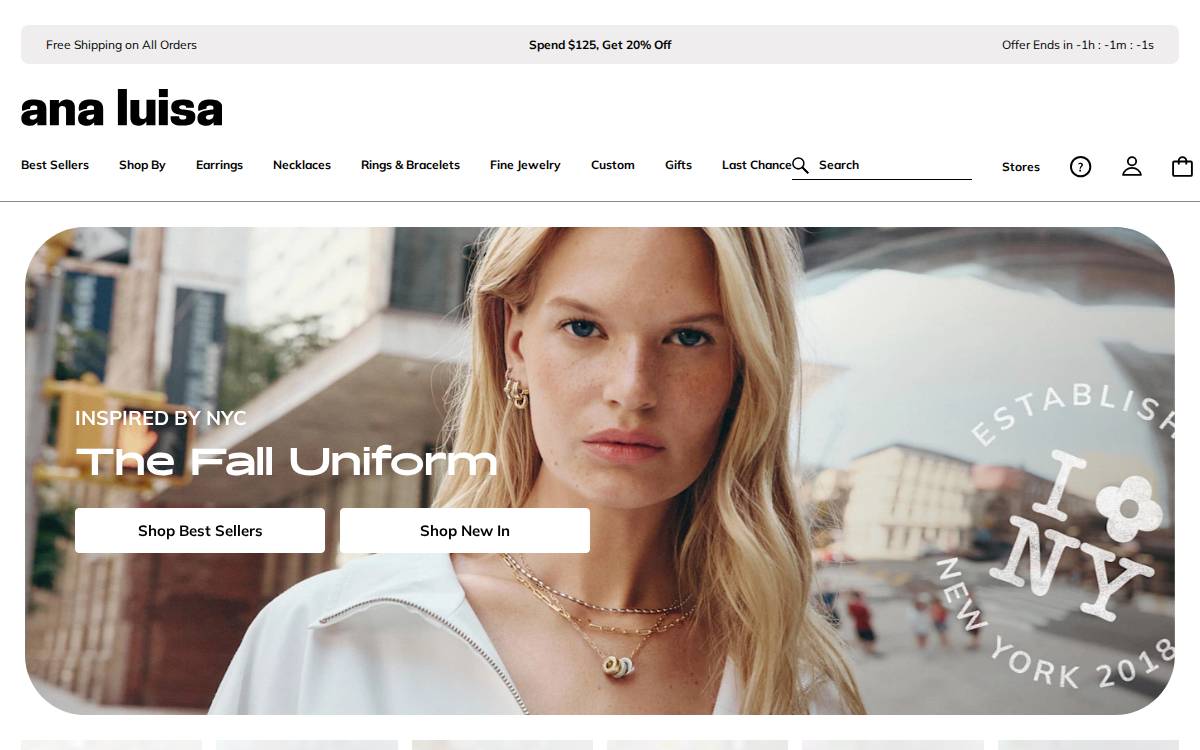 Ana Luisa website preview